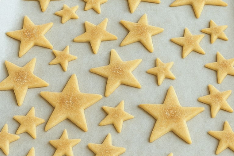 מתכון לעוגיות חמאה בצורת כוכבים